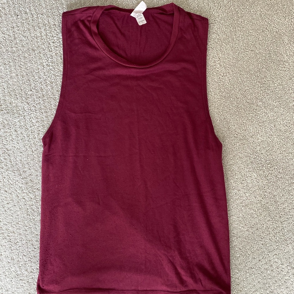 low cut burgundy tank top!